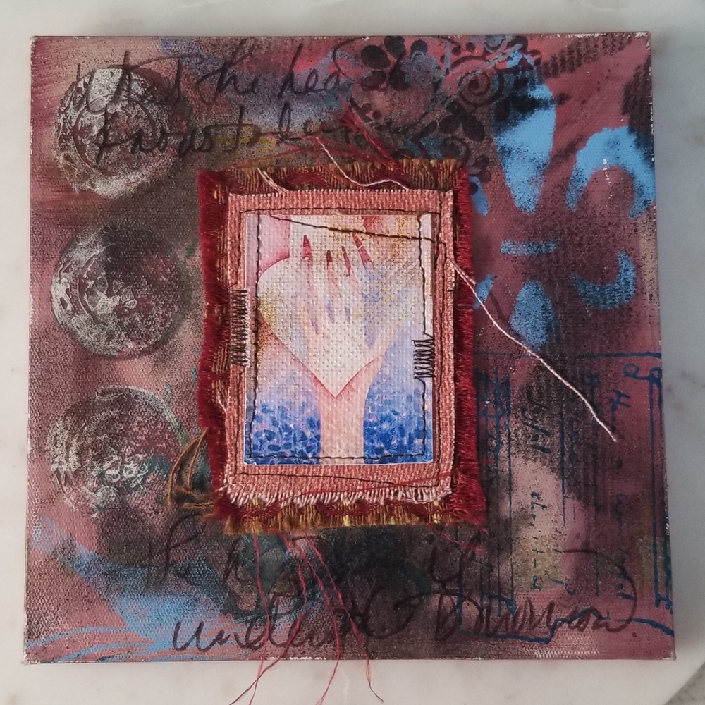 Original Mixed Media Art Canvas with a Message